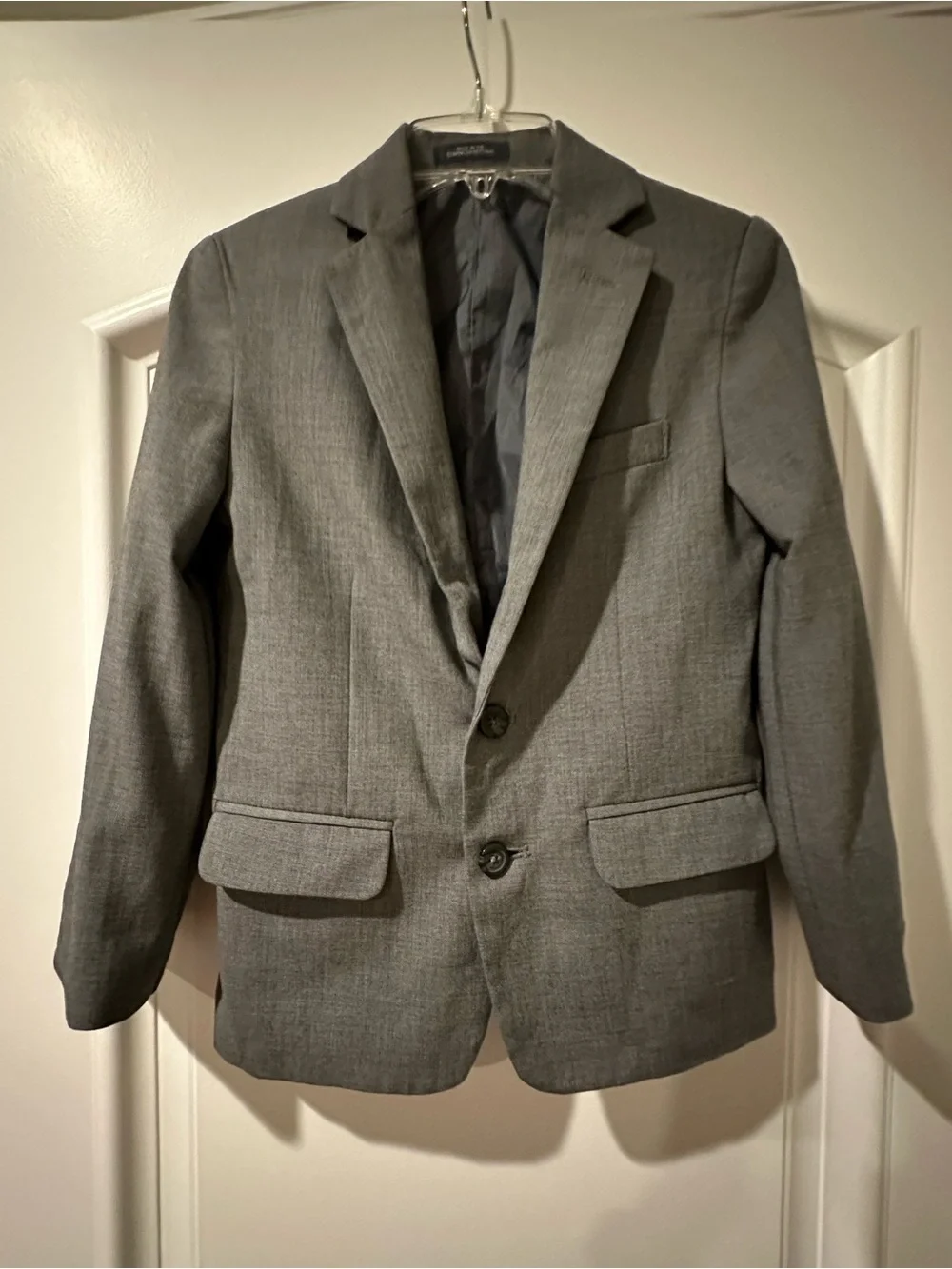 Chaps Kids Size 8 Charcoal Gray Two-Button Sport Coat
